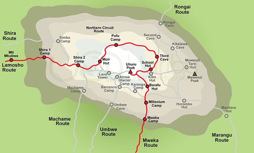 9 Days Kilimanjaro - Northern Circuit Route